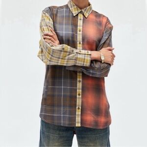 BDG Rick Spliced Boyfriend Flannel Shirt – Urban Outfitters Exclusive Small